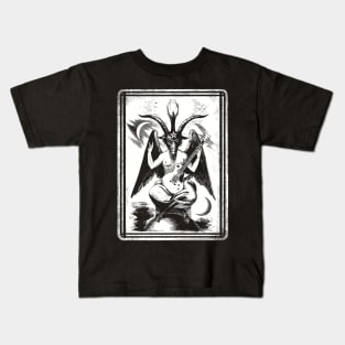 Baphomet lp guitar white Kids T-Shirt